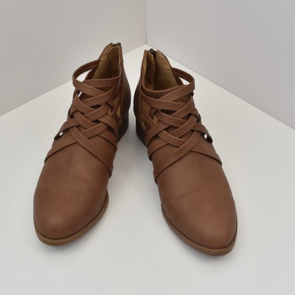 Unr8ed Shoes Unr8ed Brown Shoes With Strap Detail W6 Poshmark